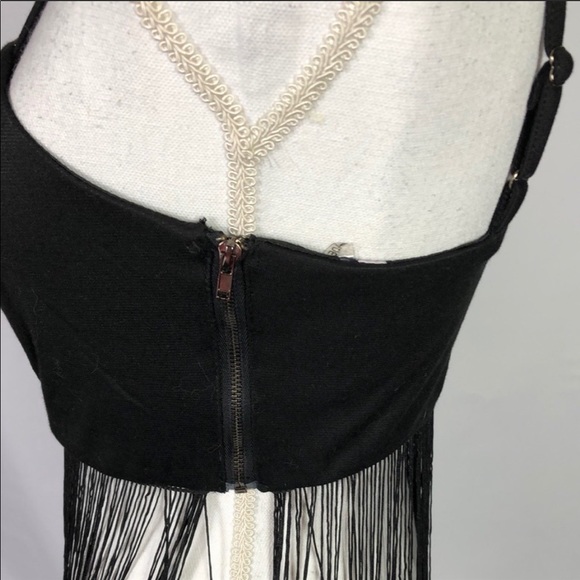 NWT Fringe Hem Detailed Crop Top Medium - Picture 5 of 5